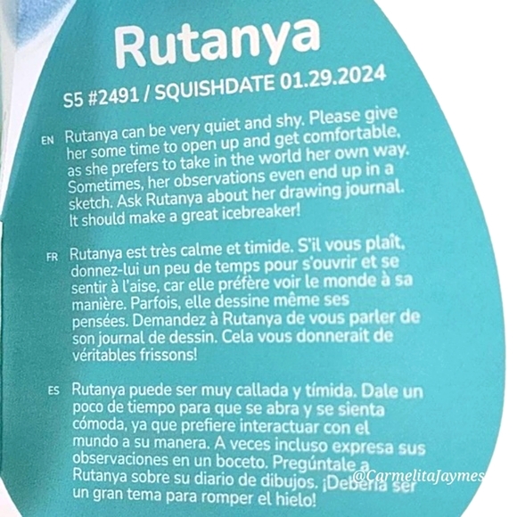 RUTANYA 🫐🐄 5" Blueberry Cow Original Squishmallow By Kellytoy Plush ☆ NWT ☆ - Picture 4 of 7